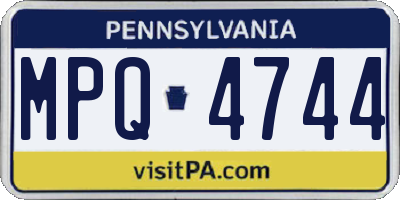 PA license plate MPQ4744