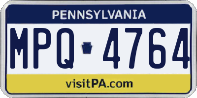 PA license plate MPQ4764