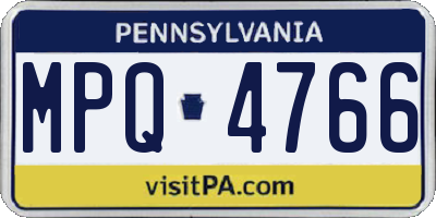 PA license plate MPQ4766