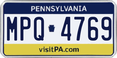 PA license plate MPQ4769
