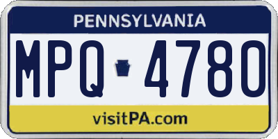 PA license plate MPQ4780