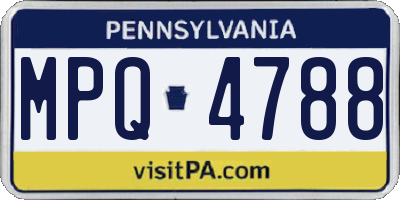 PA license plate MPQ4788
