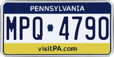 PA license plate MPQ4790