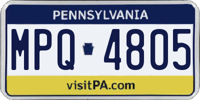 PA license plate MPQ4805