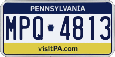 PA license plate MPQ4813