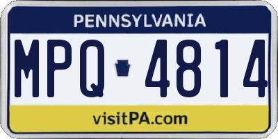 PA license plate MPQ4814
