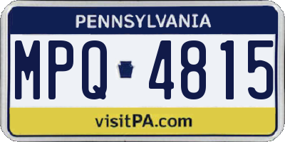 PA license plate MPQ4815