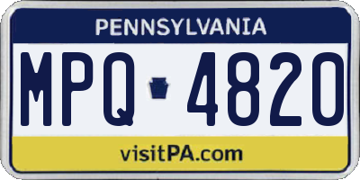 PA license plate MPQ4820