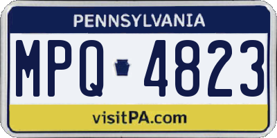 PA license plate MPQ4823