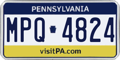 PA license plate MPQ4824