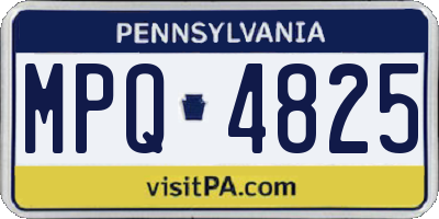 PA license plate MPQ4825