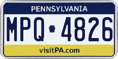 PA license plate MPQ4826