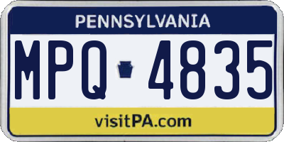PA license plate MPQ4835