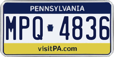 PA license plate MPQ4836