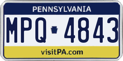 PA license plate MPQ4843