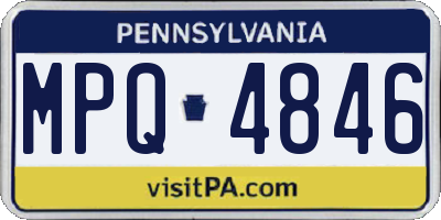 PA license plate MPQ4846