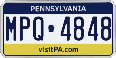PA license plate MPQ4848