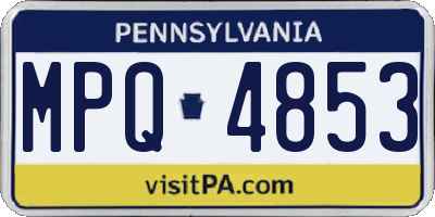 PA license plate MPQ4853