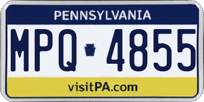 PA license plate MPQ4855
