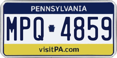 PA license plate MPQ4859