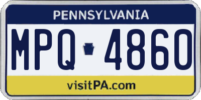 PA license plate MPQ4860