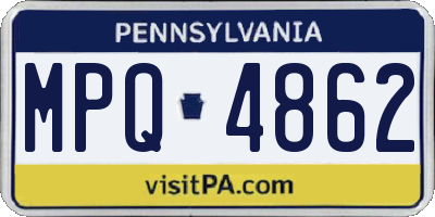 PA license plate MPQ4862