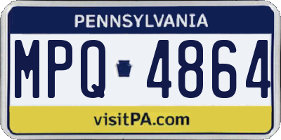 PA license plate MPQ4864