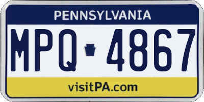 PA license plate MPQ4867