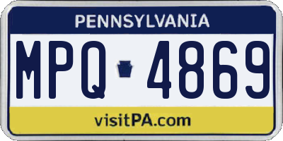 PA license plate MPQ4869