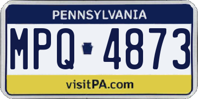 PA license plate MPQ4873