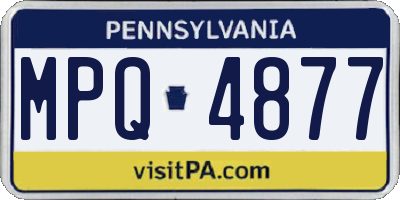 PA license plate MPQ4877