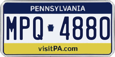 PA license plate MPQ4880