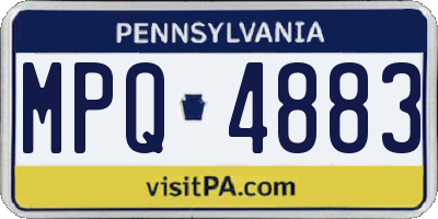 PA license plate MPQ4883