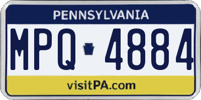 PA license plate MPQ4884