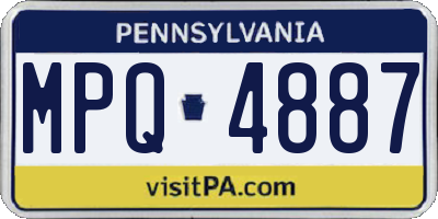 PA license plate MPQ4887
