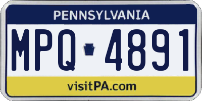PA license plate MPQ4891