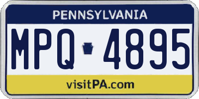 PA license plate MPQ4895