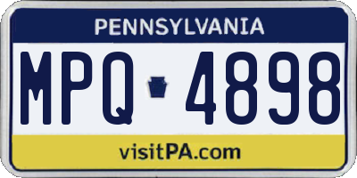 PA license plate MPQ4898