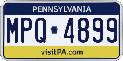 PA license plate MPQ4899