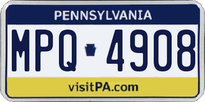 PA license plate MPQ4908