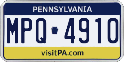PA license plate MPQ4910