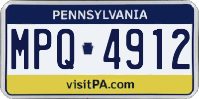 PA license plate MPQ4912