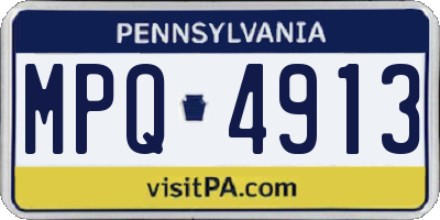 PA license plate MPQ4913