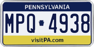 PA license plate MPQ4938