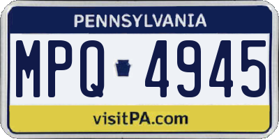 PA license plate MPQ4945