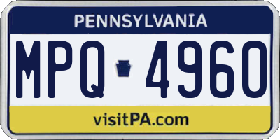 PA license plate MPQ4960