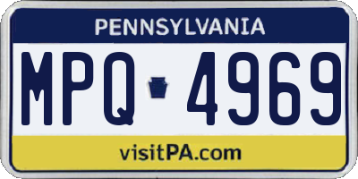 PA license plate MPQ4969