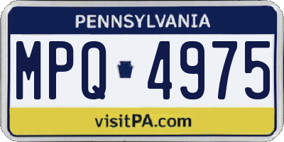 PA license plate MPQ4975