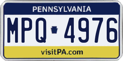 PA license plate MPQ4976
