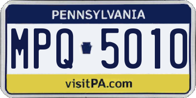 PA license plate MPQ5010